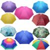 Portable Rain Hat Outdoor Folding Umbrella Fishing Sun Shade Anti-UV Camping Fishing Headwear Cap Beach Head Hat Accessory - Yellow