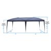 10'' x 20'' Home Use Outdoor Camping Waterproof Folding Tent with Carry Bag Blue - 10''x10''