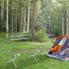 Folding Camping Cot with Carrying Bags Outdoor Travel Hiking Sleeping Chair Bed - Army Green