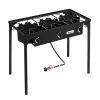 Outdoor Camp Stove High Pressure Propane Gas Cooker Portable Cast Iron Patio Cooking Burner - as pic