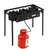 Outdoor Camp Stove High Pressure Propane Gas Cooker Portable Cast Iron Patio Cooking Burner - as pic