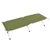 Folding Camping Cot with Carrying Bags Outdoor Travel Hiking Sleeping Chair Bed - Army Green